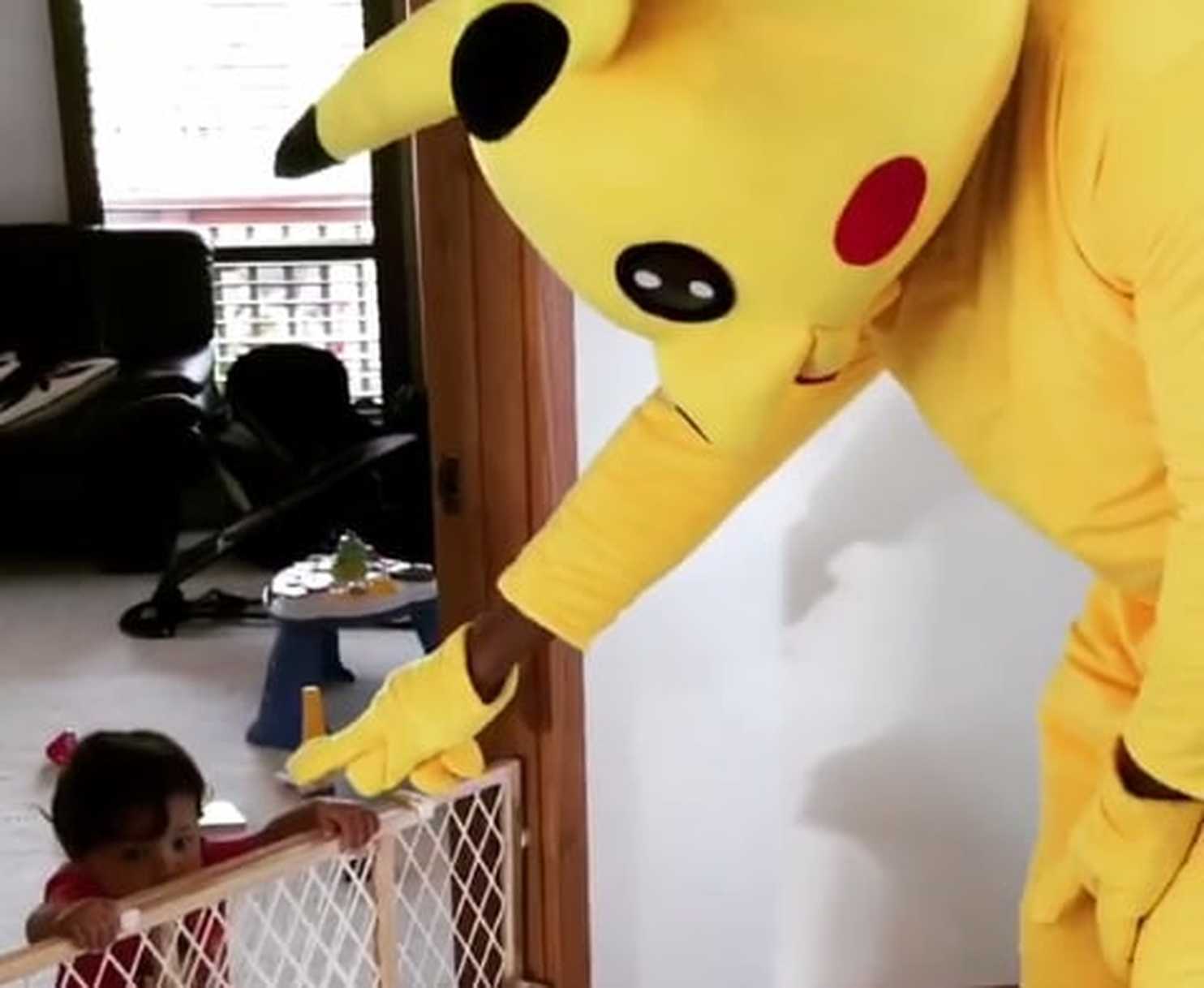 Dwayne Johnson is a giant Pikachu who must dance for his baby daughter